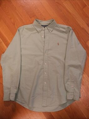 Light Green Polo by Ralph Lauren Men's OCBD